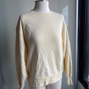 Aritzia Butter Yellow Cream Crewneck Sweatshirt